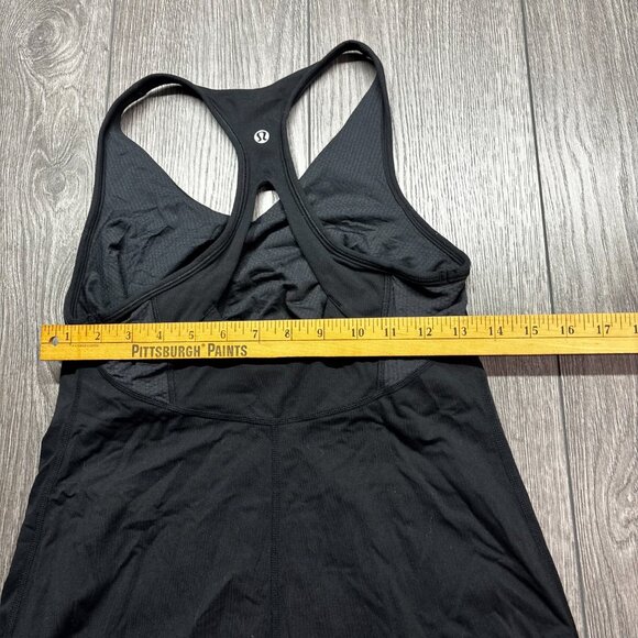 Lululemon Get Fit Black Strap Back Tank Top Medium Gym - Picture 6 of 7
